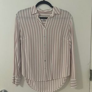 Pink & White striped Universal Thread button down XS
